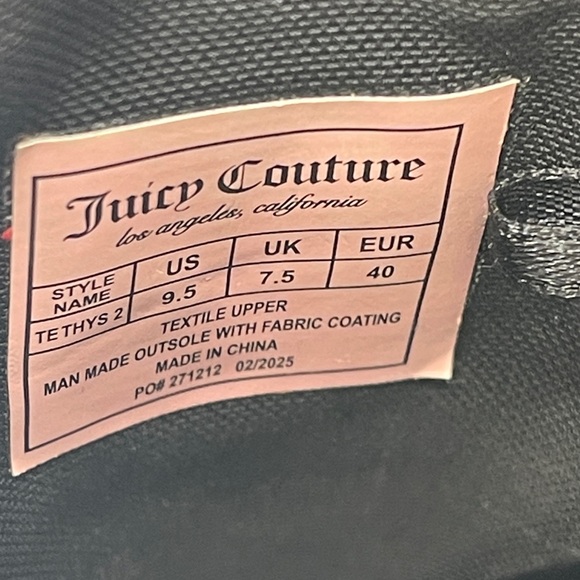 Juicy Couture Black Mules with Silver Trim WOMENS SIZE 9.5 - Picture 10 of 11